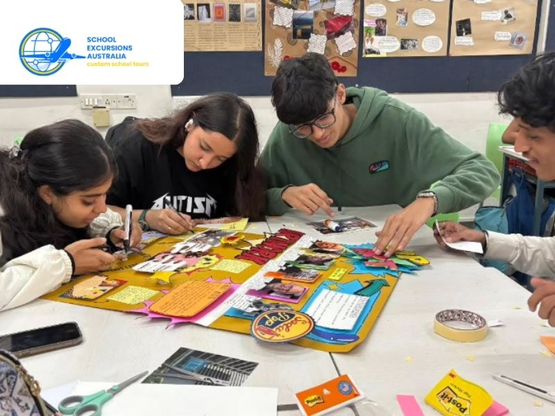 Students exploring Melbourne art history tours at museums and galleries