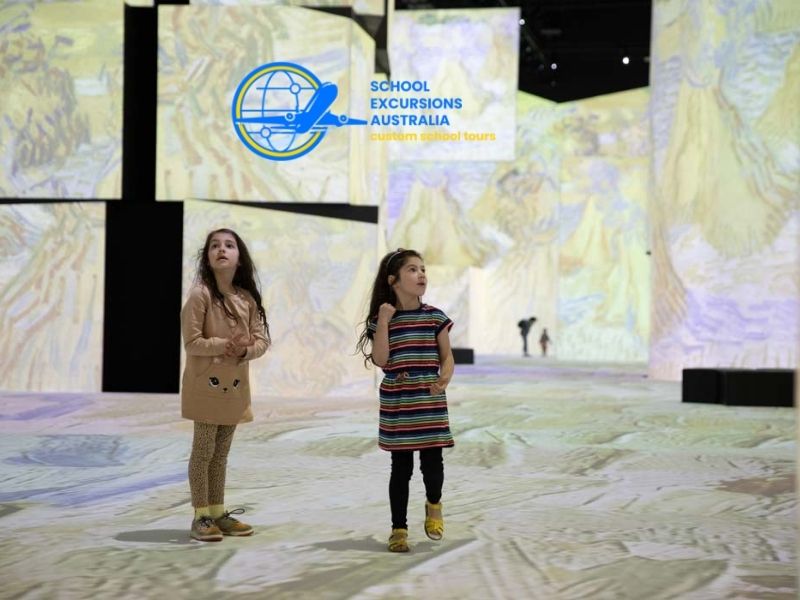 Students exploring a museum exhibit on a Melbourne educational tour organised by School Excursions Australia.
