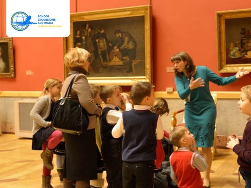 Students exploring art and history on Melbourne school excursions
