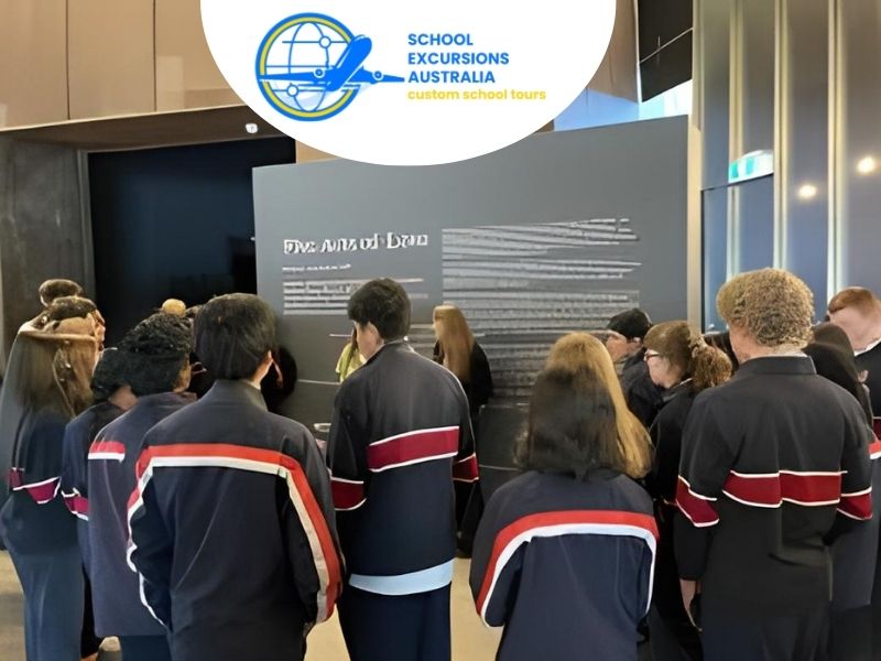 Young children experiencing an immersive art installation on a Melbourne art and culture school excursion.