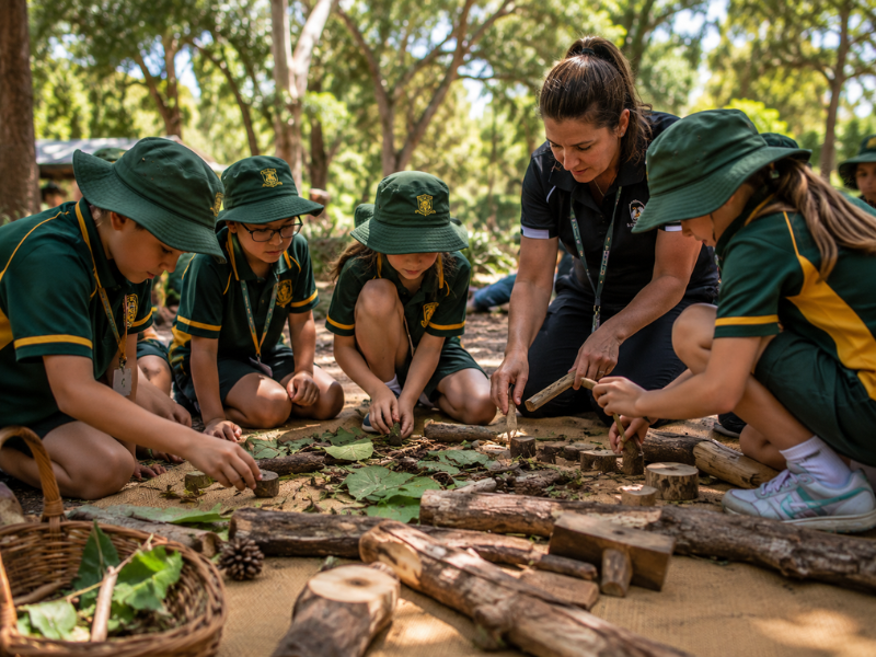 Students enjoying curriculum-aligned school excursions adelaide at an educational attraction